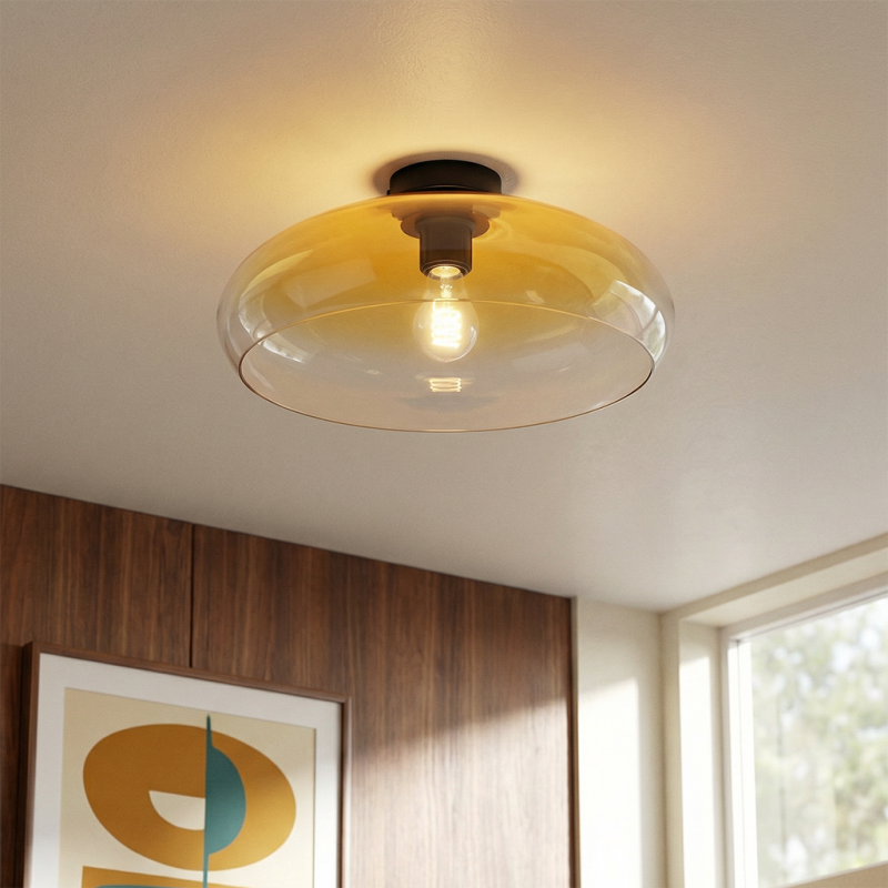 Moderná stropná lampa jantárová, Arif