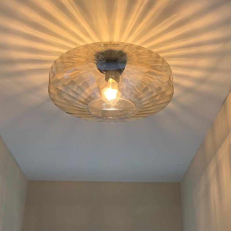 Retro stropná lampa jantárová, Evren