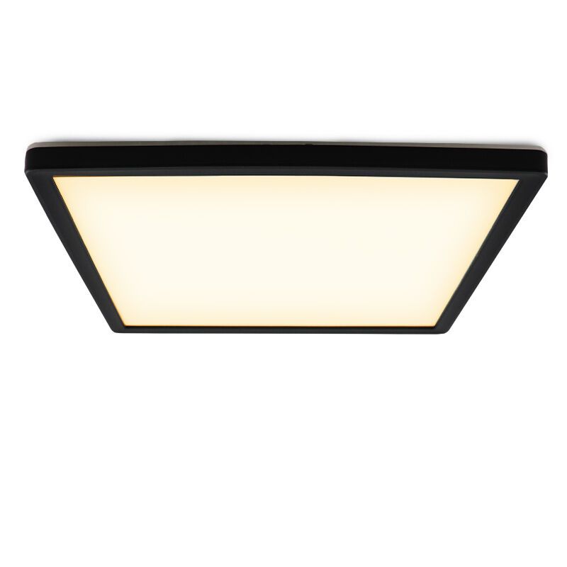 Plastová stropná lampa čierna, Shona, 22 W, LED 3000 K, s 3-stupňovým stmievačom