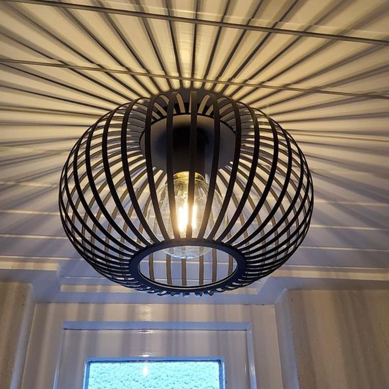 Industriálna stropná lampa čierna, Lieve