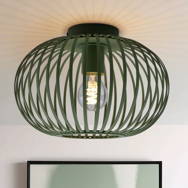 Industriálna stropná lampa zelená, Lieve