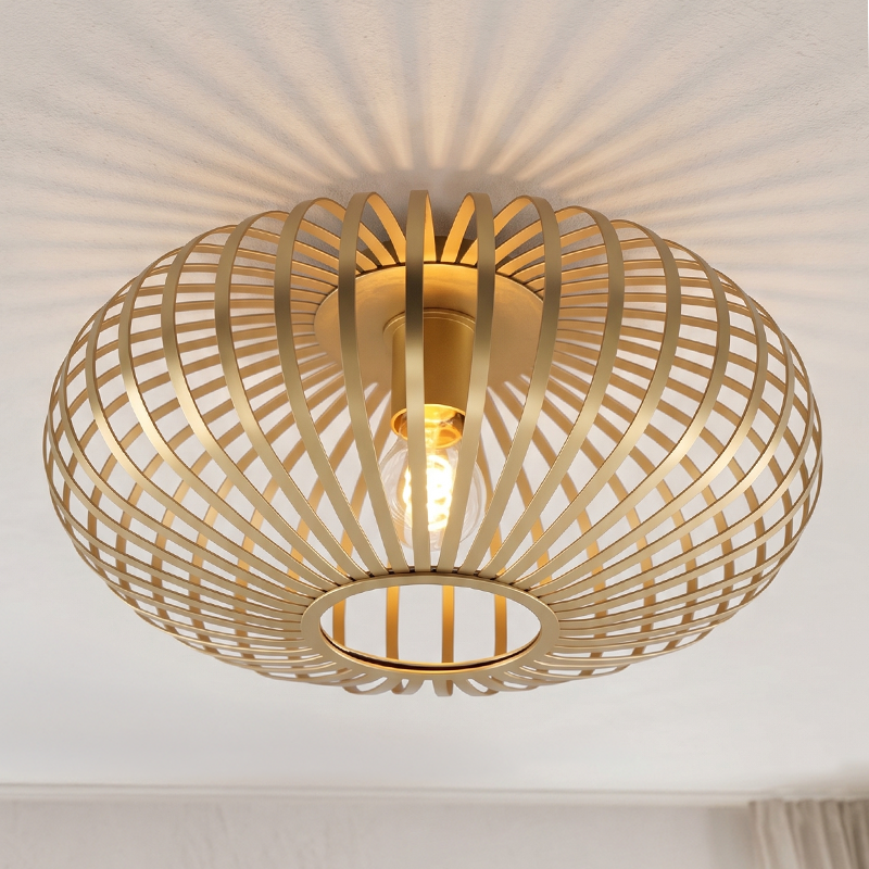 Industriálna stropná lampa zlatá, Lieve