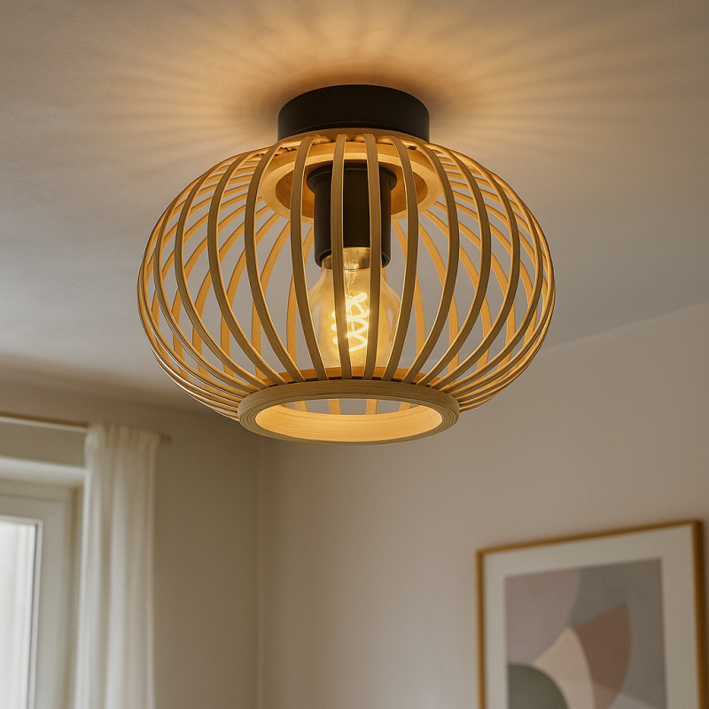Rustikálna stropná lampa hnedá, Lieve