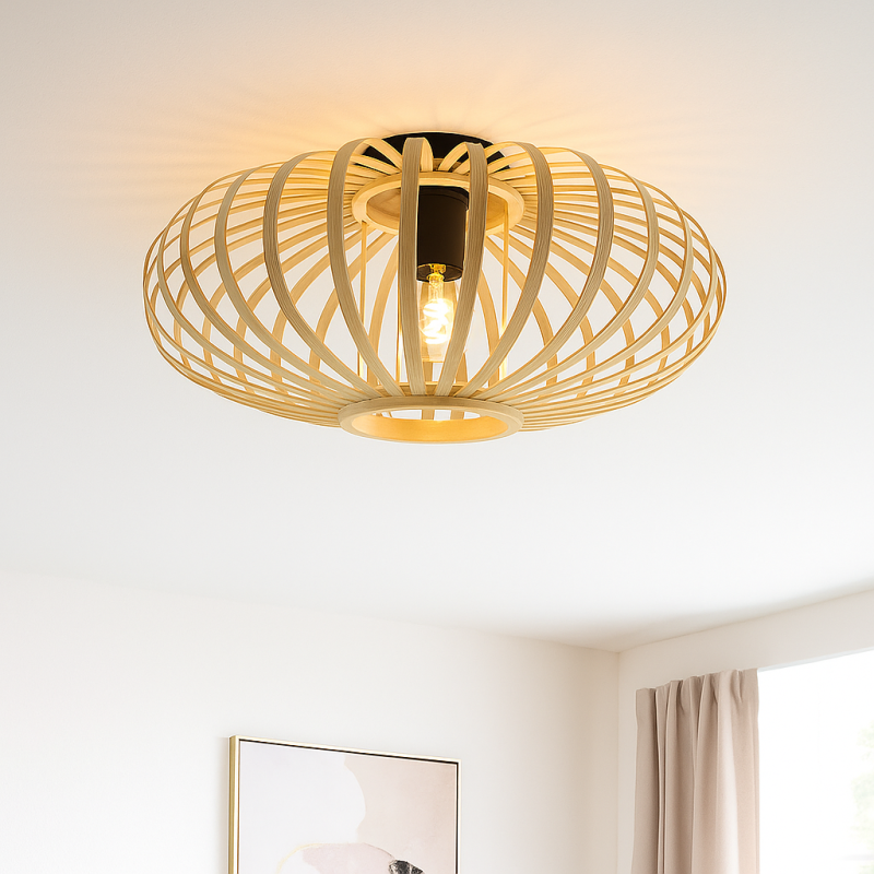 Rustikálna stropná lampa hnedá, Lieve