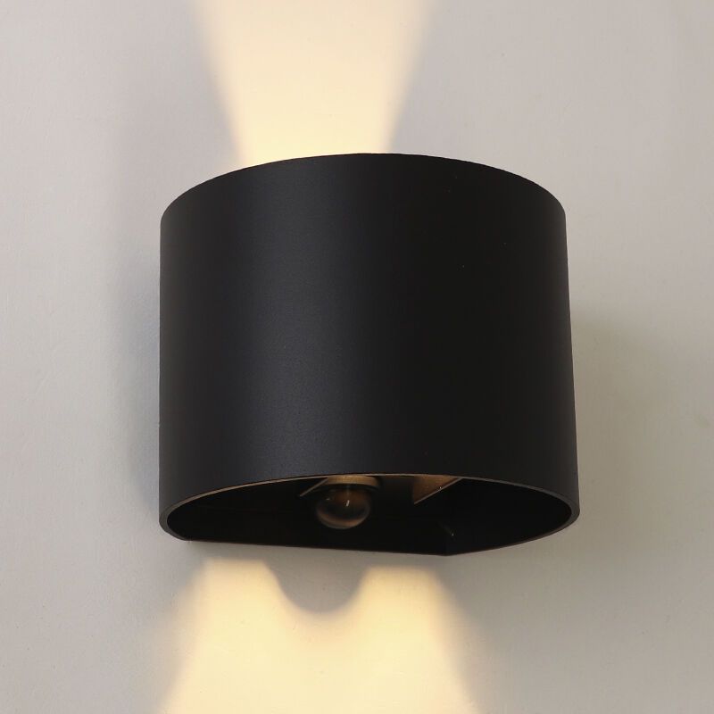 Moderné up down nástenné svietidlo čierne, Dion, 6 W, LED 2700 K, IP54 Moderné up down nástenné svietidlo čierne, Dion, 6 W, LED 2700 K, IP54