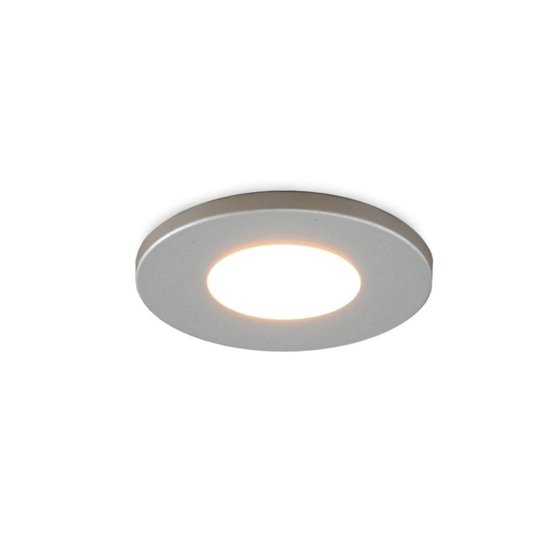 Moderné podhľadové svietidlo do altánku chrómové, Dico, 3 W, LED 2700 K, IP65
