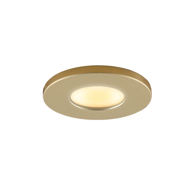 Moderné podhľadové svietidlo do altánku mosadzné, Dico, 3 W, LED 2700 K, IP65