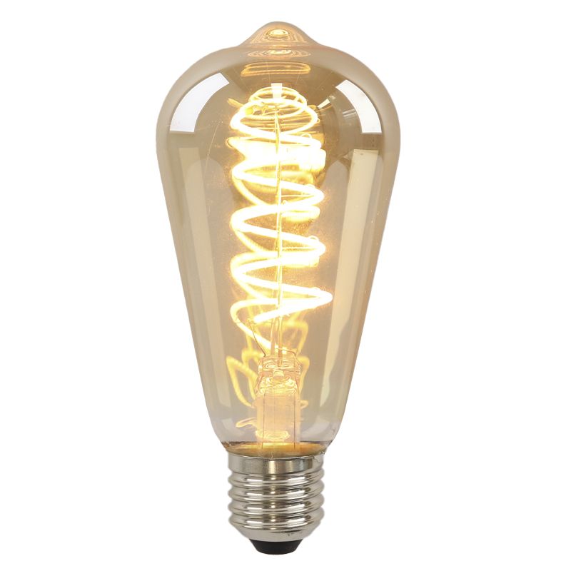 Stmievateľná LED Edisonová žiarovka E27 Olucia Tuelo, jantárová, 4W, 2200K Stmievateľná LED Edisonová žiarovka E27 Olucia Tuelo, jantárová, 4W, 2200K