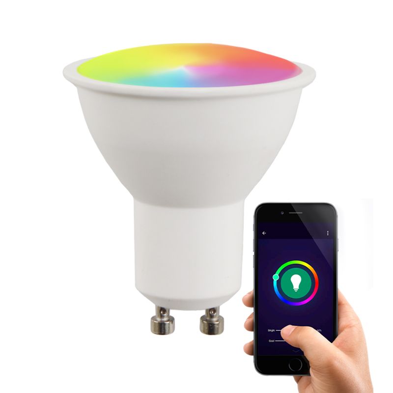 Inteligentná LED lampa GU10 Olucia Antonie, 5W, RGBW