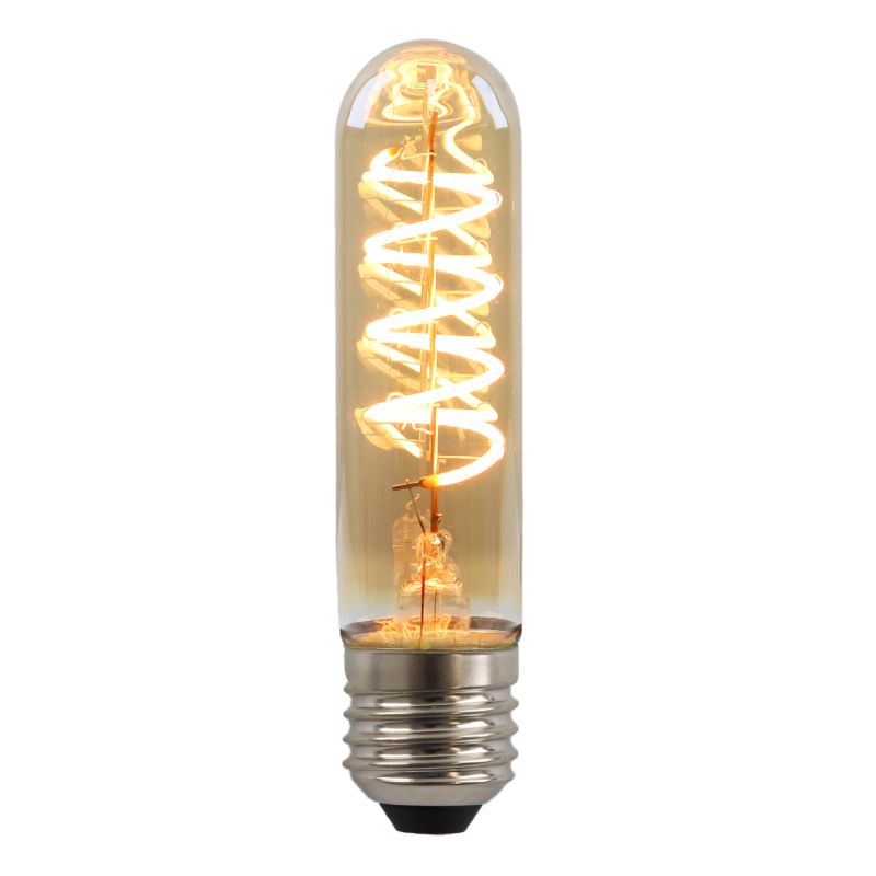 Stmievateľná LED trubicová žiarovka E27 Olucia Damien, jantárová, 4W, 2200K