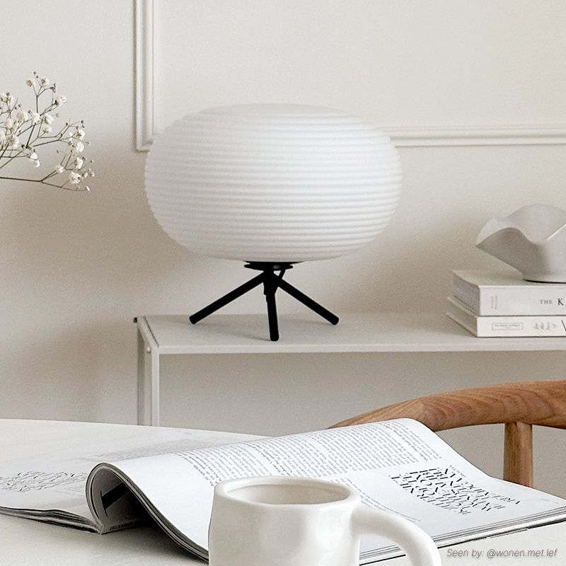 Japandi stolová lampa biela, Davide, s vypínačom Japandi stolová lampa biela, Davide, s vypínačom