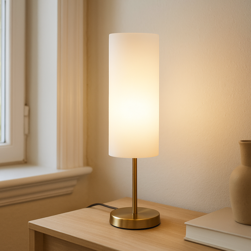 Moderná stolová lampa biela, Gaya, s vypínačom