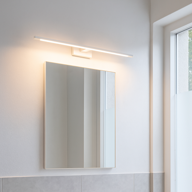 Moderné svetlo nad zrkadlo biele, Steffy, 8 W, LED 3000 K, IP44 Moderné svetlo nad zrkadlo biele, Steffy, 8 W, LED 3000 K, IP44