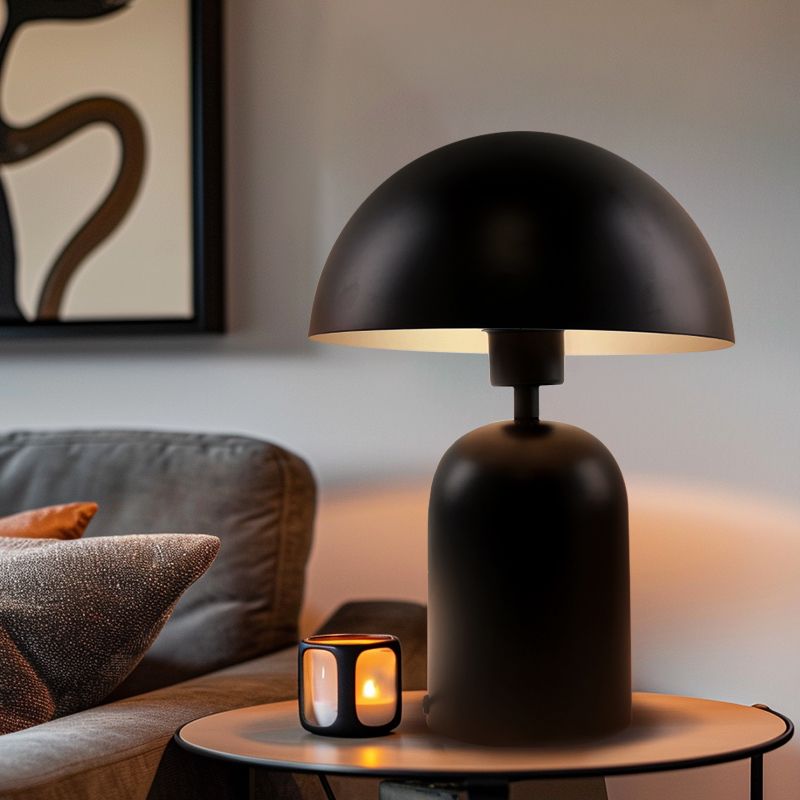 Moderná stolová lampa čierna, Isha, s vypínačom
