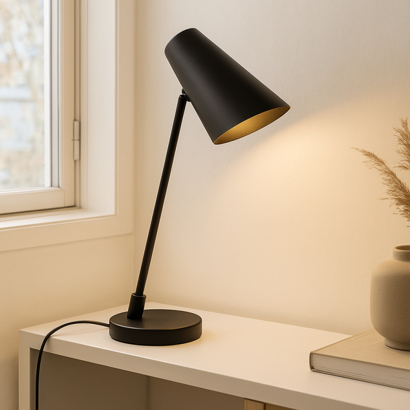 Moderná stolová lampa čierna, Taro, s vypínačom