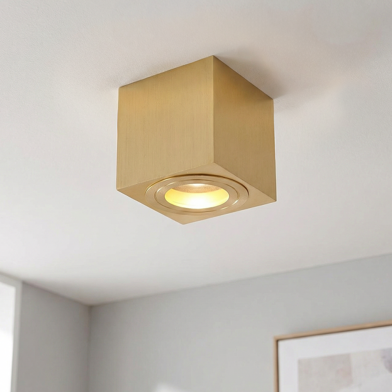 Kovové prisadené stropné svietidlo mosadzné, Alion, IP44