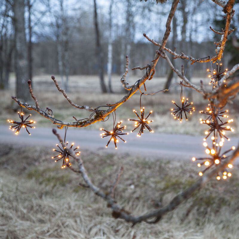 Plastové vianočné svetlo čierne, 3,1W, 2200K LED, IP44