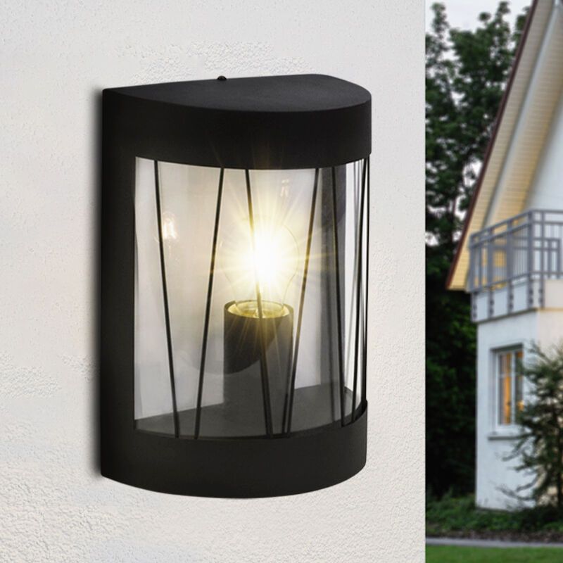 Industriálne vonkajšie svietidlo čierne, Jaynah, IP44