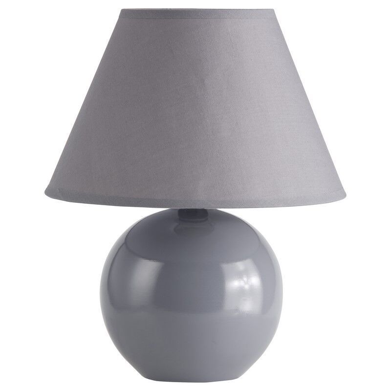 Keramická stolová lampa sivá, Pilar, s vypínačom