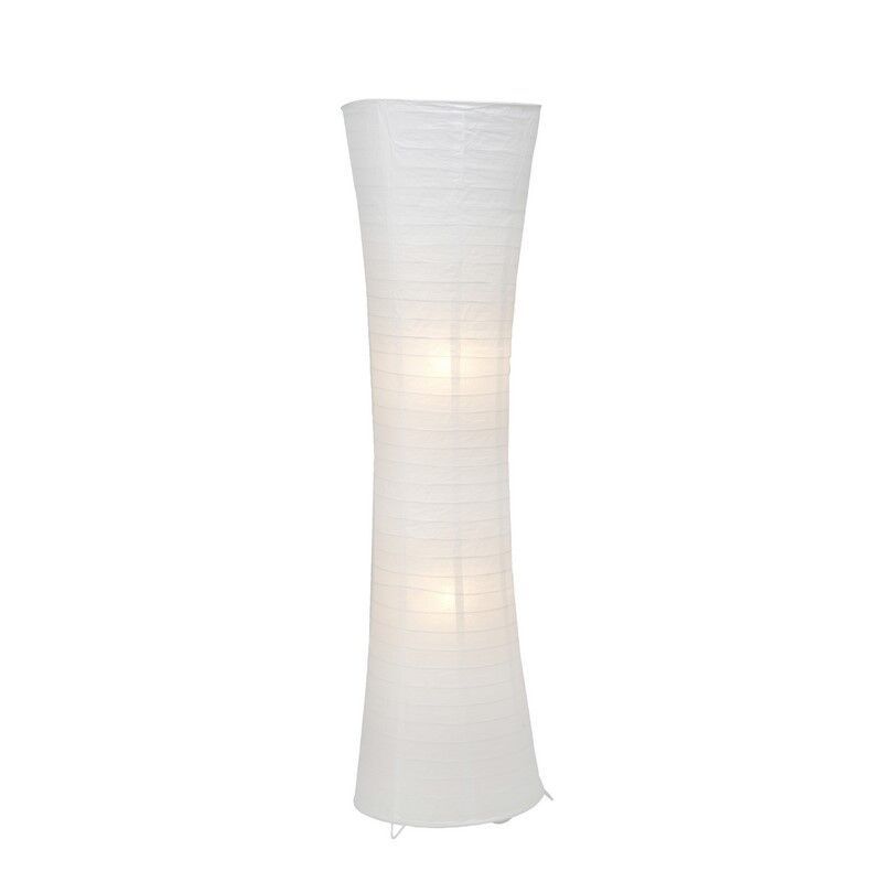 Kovová stojaca lampa biela, Isalie, s vypínačom
