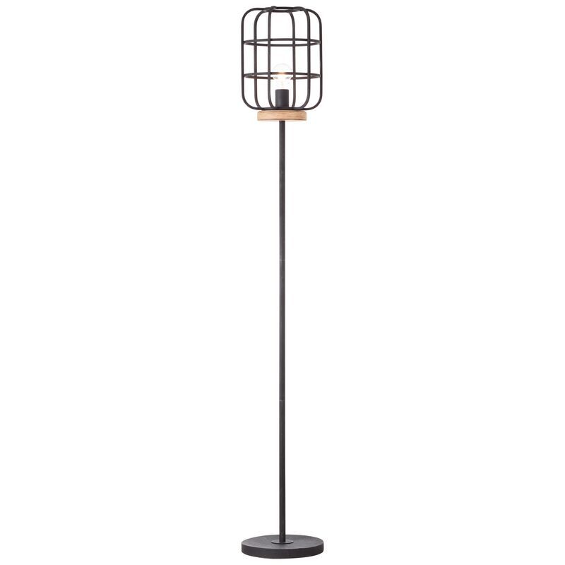 Industriálna stojaca lampa čierna, Taede, s vypínačom Industriálna stojaca lampa čierna, Taede, s vypínačom