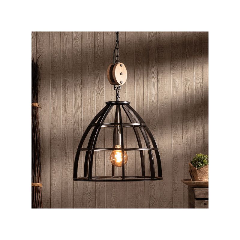 Industriálne visiace svietidlo čierne, Esmee