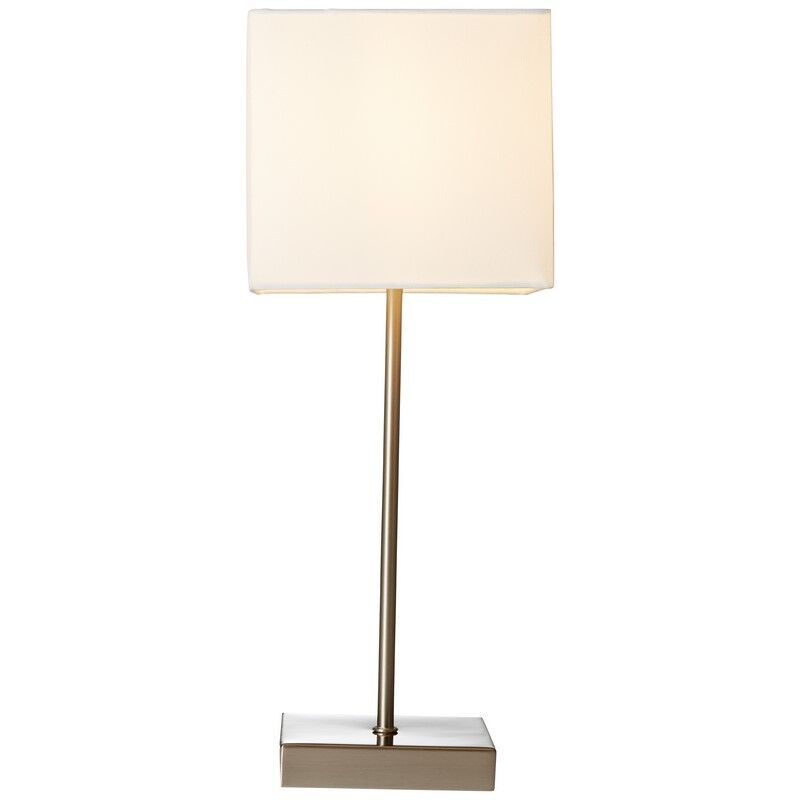 Textílná stolová lampa chrómová, Marinda, s vypínačom