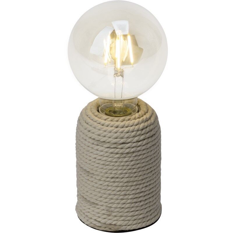Betónová stolová lampa hnedá, Adelynn, s vypínačom