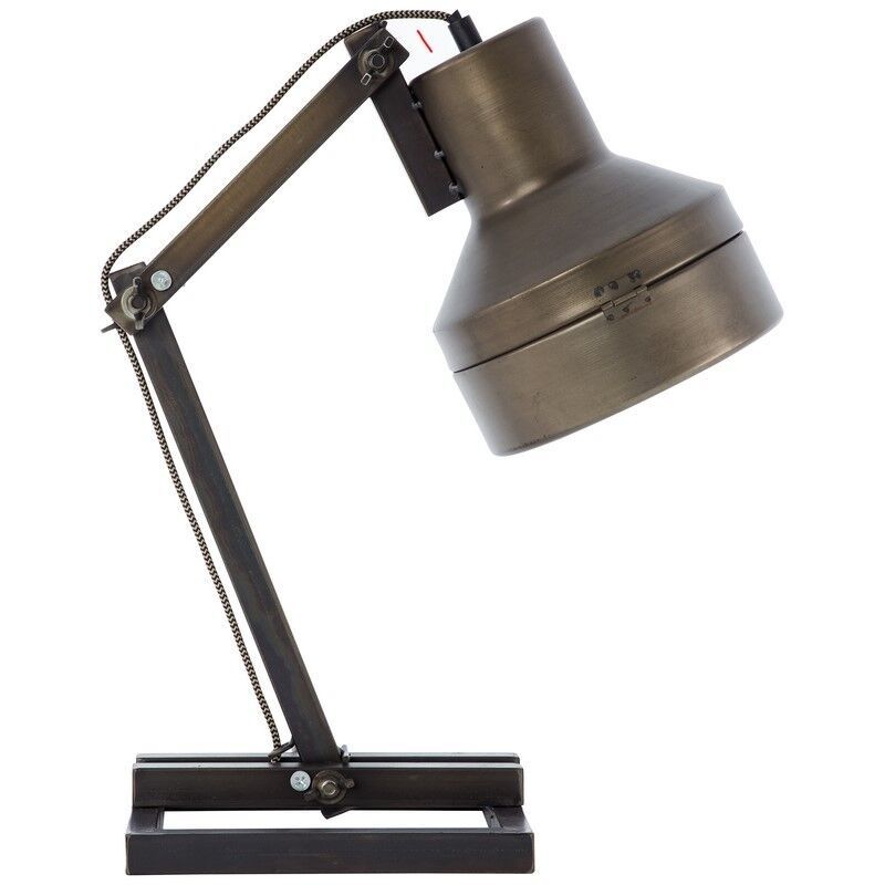 Retro stolová lampa čierna, Eliza, s vypínačom