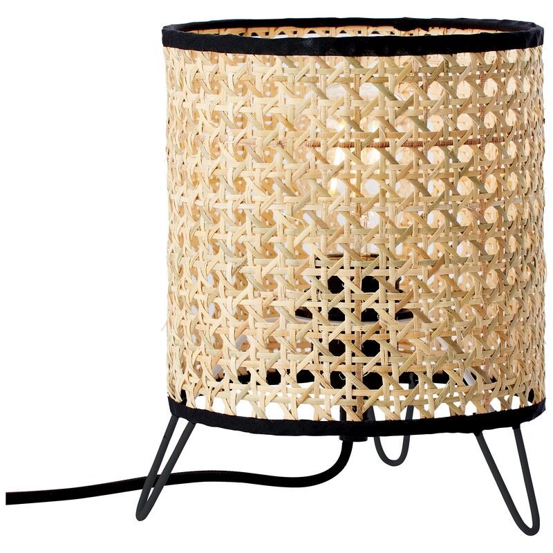 Rustikálna stolová lampa hnedá, Emmelie