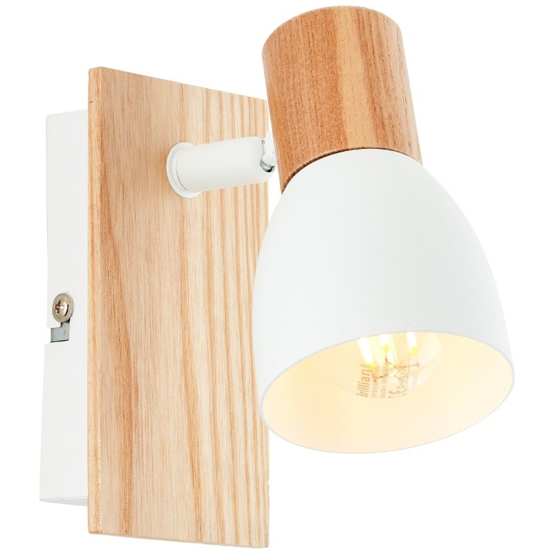 Rustikálne nástenné bodové svietidlo biele, Tyrone