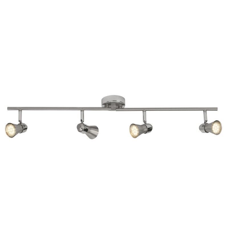 Kovové stropné bodové svetlo chrómové, Roel, 7 W, LED 3000 K Kovové stropné bodové svetlo chrómové, Roel, 7 W, LED 3000 K