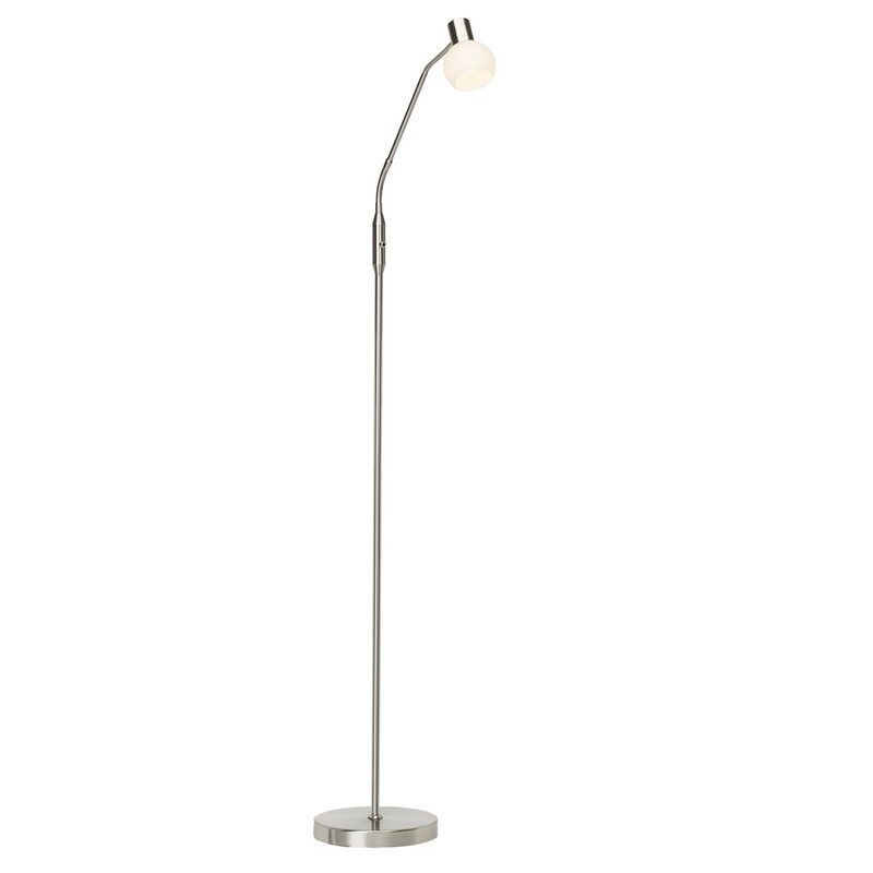 Kovová stojaca lampa chrómová, Jaydah, s vypínačom Kovová stojaca lampa chrómová, Jaydah, s vypínačom