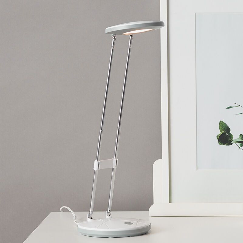Plastová lampa na písací stôl biela, Mariama, 3,3 W, LED 3000 K, s vypínačom
