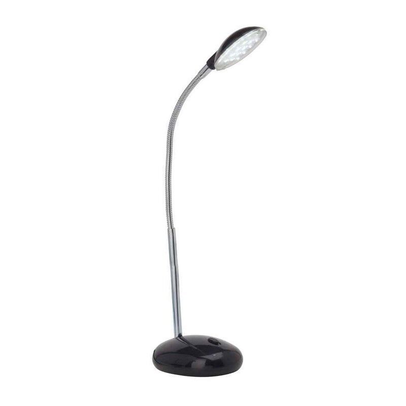Plastová lampa na písací stôl čierna, Marenthe, 2 W, LED 6000 K, s vypínačom Plastová lampa na písací stôl čierna, Marenthe, 2 W, LED 6000 K, s vypínačom