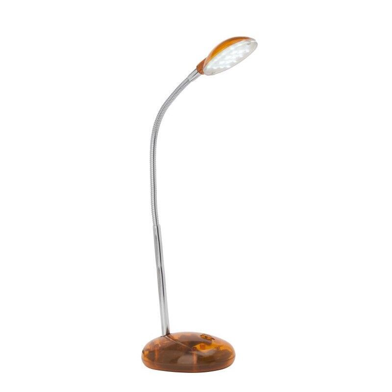 Plastová lampa na písací stôl oranžová, Marenthe, 2 W, LED 6000 K, s vypínačom