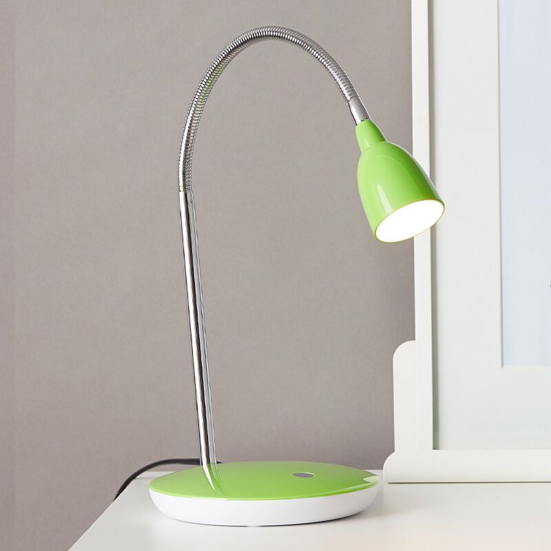 Plastová lampa na písací stôl zelená, Kit, 3 W, LED 3000 K, s vypínačom