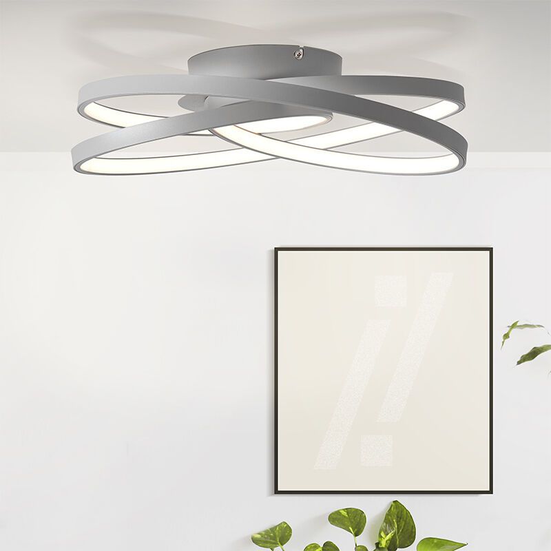 Dizajnové stropné svietidlo sivé, Milou, 40 W, LED 3000 K Dizajnové stropné svietidlo sivé, Milou, 40 W, LED 3000 K