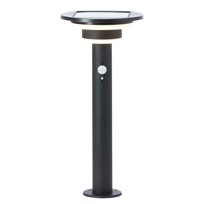 Moderný solárny záhradný stĺpik čierny, Lonneke, 3 W, LED 3000 K, IP44