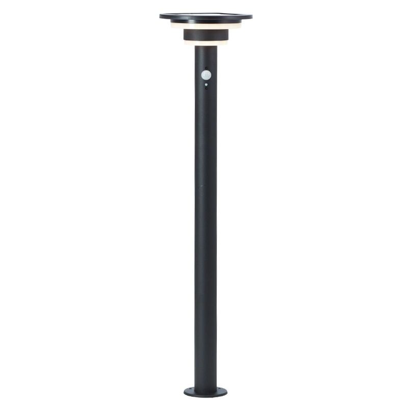 Moderný solárny záhradný stĺpik čierny, Lonneke, 3 W, LED 3000 K, IP44