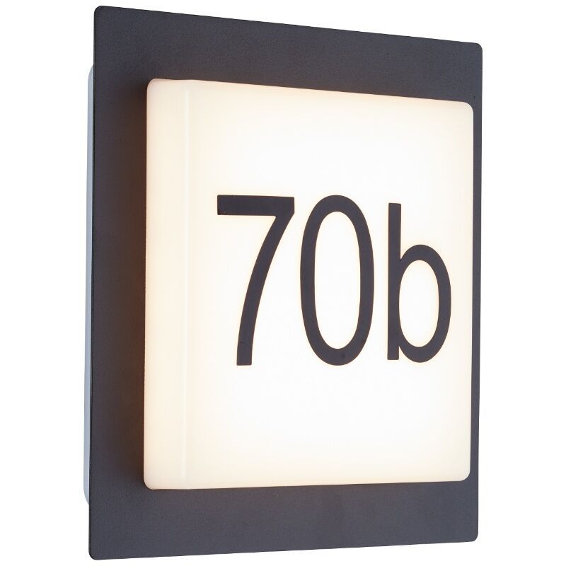 Hliníkové svetelné číslo domu čierne, Nurcan, 9 W, LED 3000 K, IP44