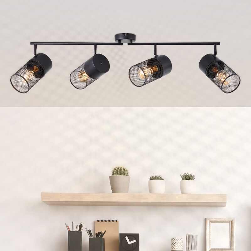 Industriálne stropné bodové svetlo čierne, Georgino