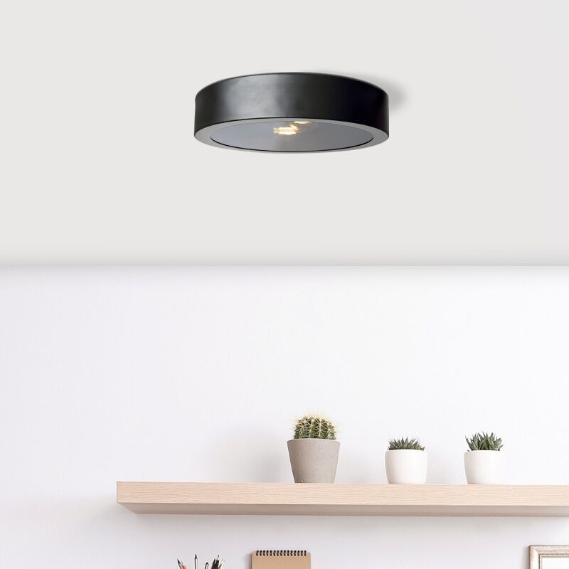 Industriálna stropná lampa čierna, Sherman