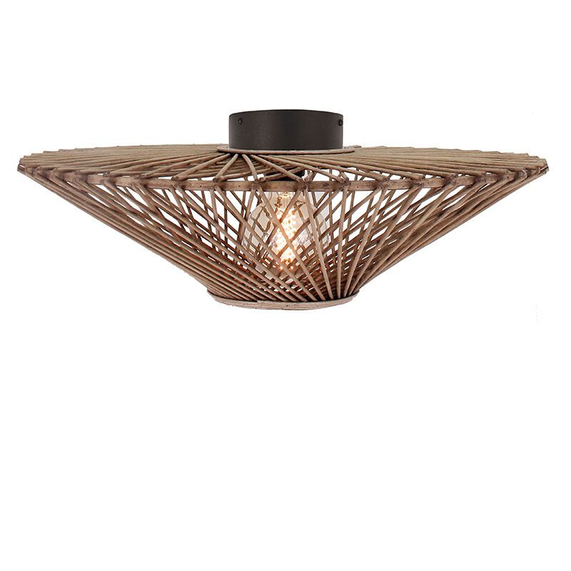 Ratanová stropná lampa hnedá, Akif