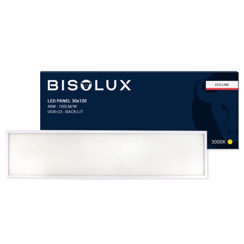 120x30 cm LED panel - 38W - 3000K - podsvietený 120x30 cm LED panel - 38W - 3000K - podsvietený