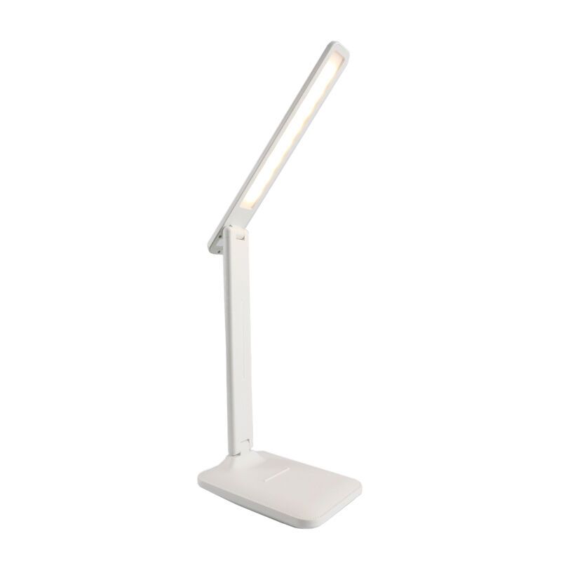Moderná lampa na písací stôl biela, Danila, 5 W, LED nastaviteľný od teplej po studenú bielu, s dotykovým stmievačom