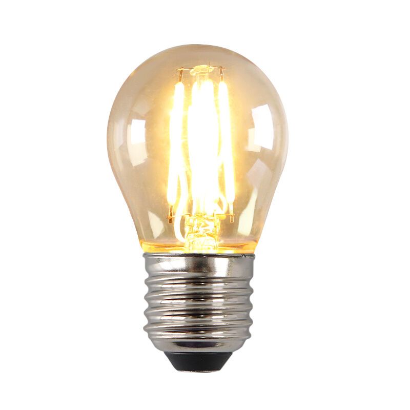 Stmievateľná LED žiarovka E27 Olucia, P45, 4W, jantárové sklo, 2200K Stmievateľná LED žiarovka E27 Olucia, P45, 4W, jantárové sklo, 2200K