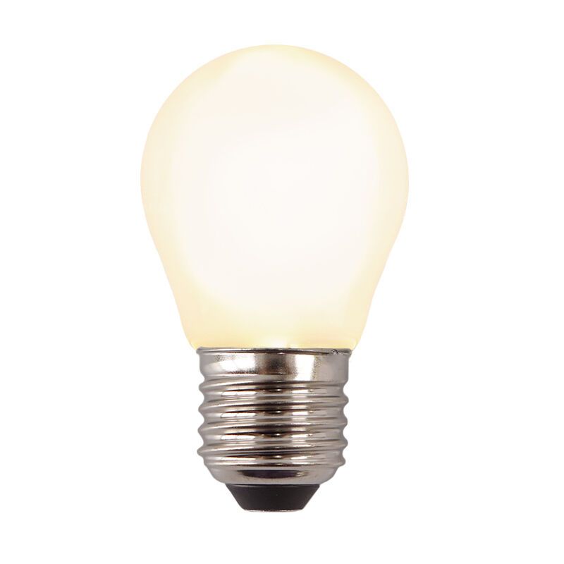 Stmievateľná LED žiarovka E27 Olucia, P45, 3W, biele sklo, 2700k Stmievateľná LED žiarovka E27 Olucia, P45, 3W, biele sklo, 2700k