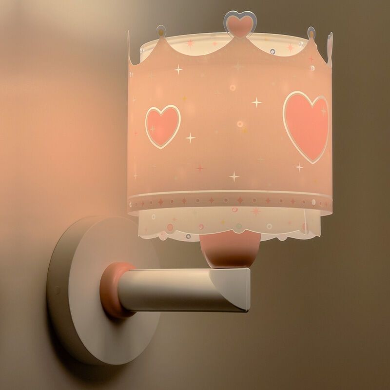 Ružová lampa na stenu do detskej izby plastová, Prinses