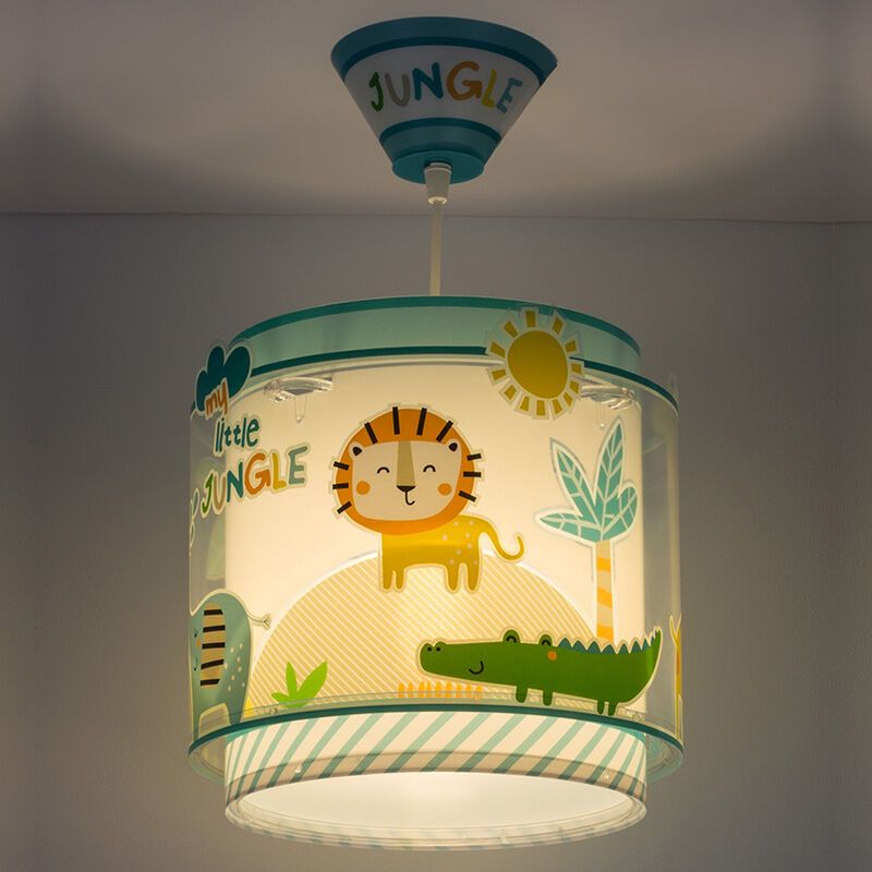 Pestré závesné svietidlo do detskej izby plastové, Jungle